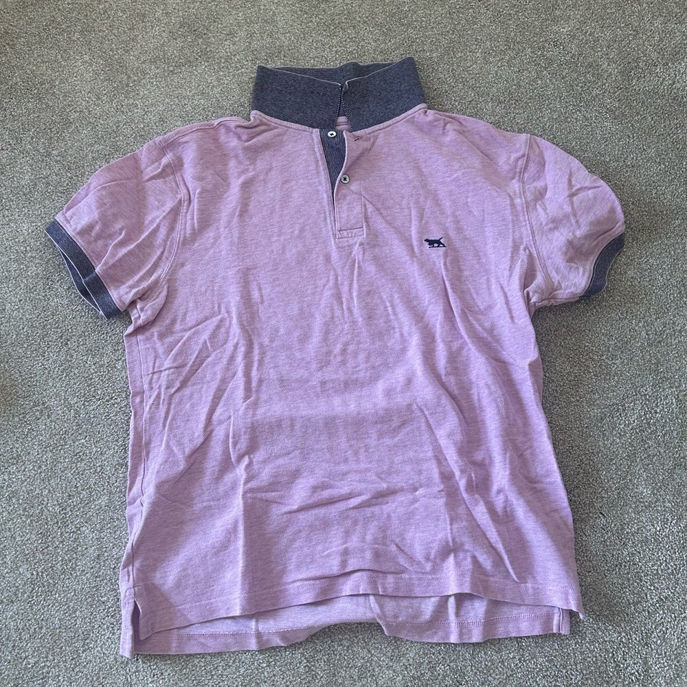 Pink Polo Shirt with Dark Gray Accents